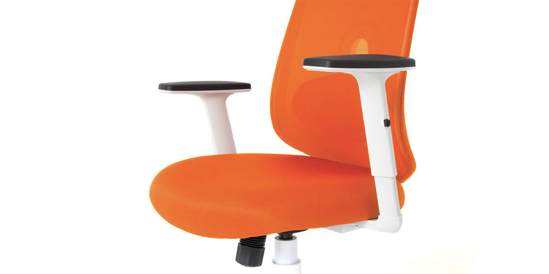 A close up of the arm rests - Orange Palette Ergonomic Lumbar Adjust Rolling Office Chair