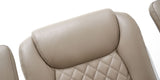 top down view of the seat - Taupe Posture Ergonomic PU Leather Office Chair